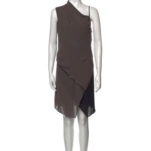 Helmut Lang Asymmetrical Knee Length Dress